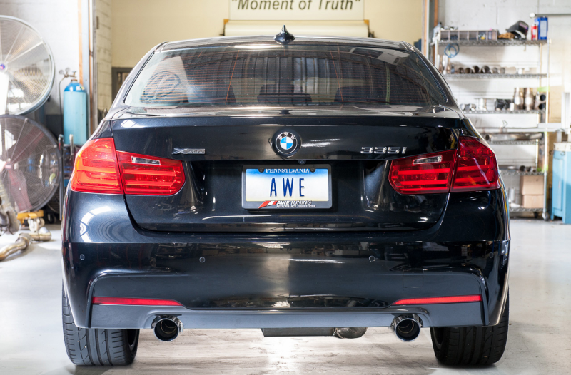 AWE 3010-33028 Tuning for BMW F3X 335i/435i Touring A/B Exhaust-Black (90mm)