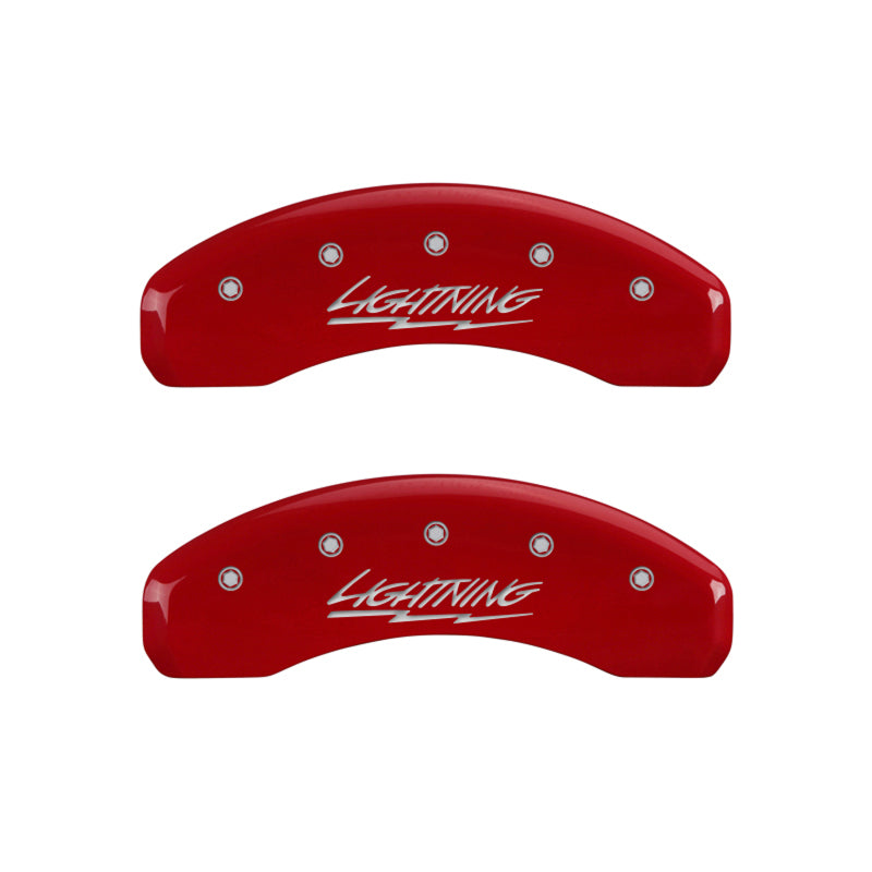 MGP 4 10021SLTGRD for Caliper Covers Engraved Front &amp; Rear Lightning Red finish silver ch H4 2.0L