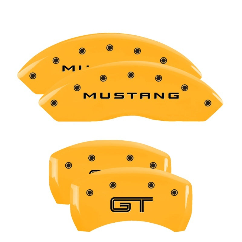 MGP 4 10201S2MGRD for Caliper Covers Engraved Front 2015/Mustang Engraved Rear 2015/GT Red finish sil