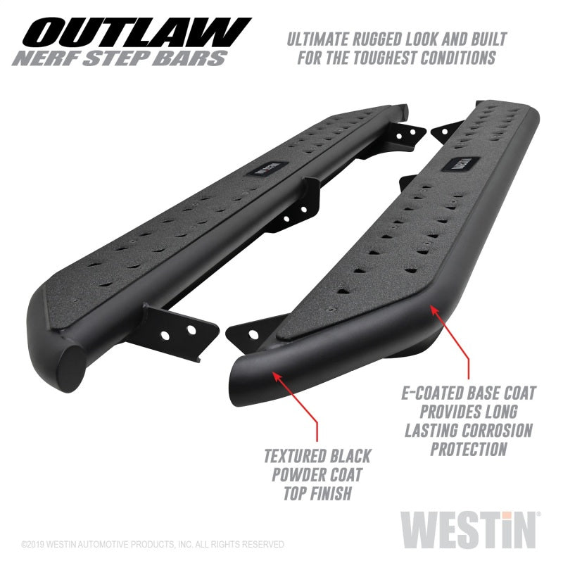 Westin 05-19 58-52775 for Toyota Tacoma Double Cab Outlaw Nerf Step Bars