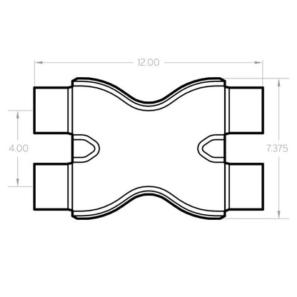 Magnaflow 10790 for Smooth Trans X 2.25/2.25 X 12 SS