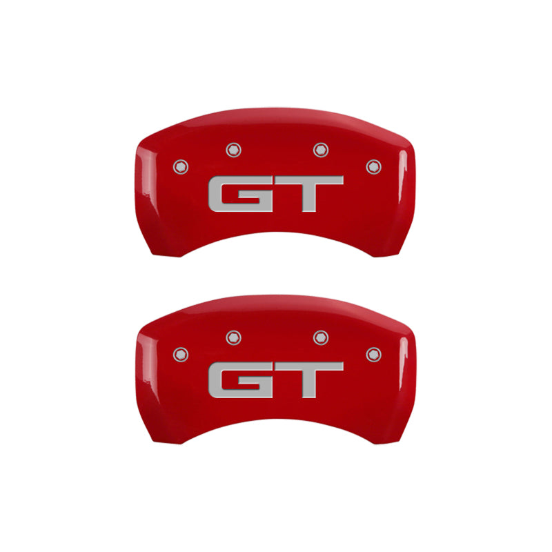 MGP 4 10201S2MGRD for Caliper Covers Engraved Front 2015/Mustang Engraved Rear 2015/GT Red finish sil