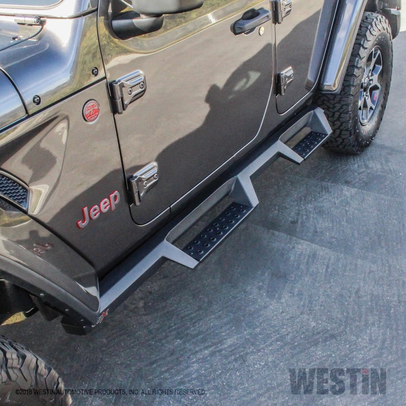 Westin 18-20 56-14065 for Jeep Wrangler JL Unlimited 4DR HDX Drop Nerf Step Bars-Textured Black