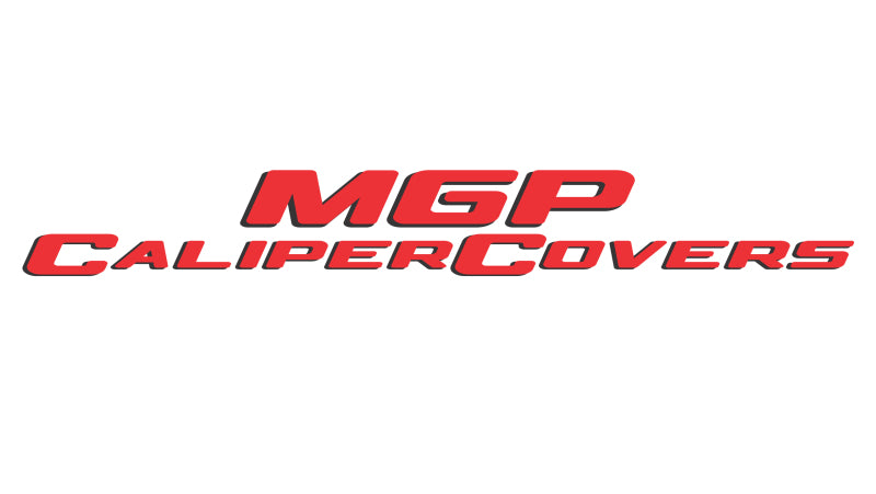 MGP 4 10219SRPTRD for Caliper Covers Engraved Front &amp; Rear Raptor Red finish silver ch