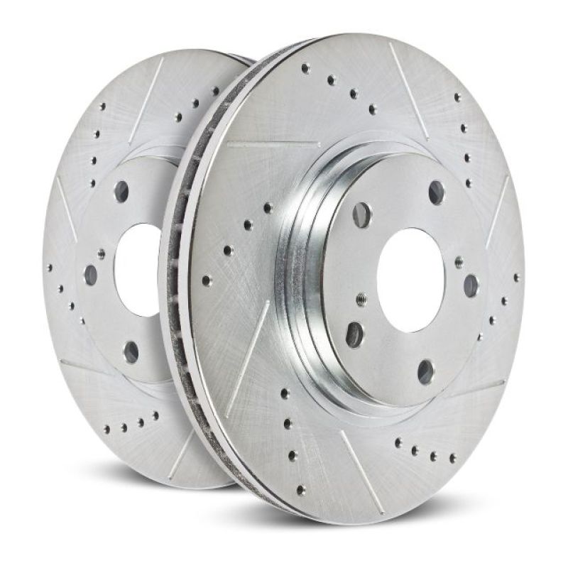 Power Stop 00-02 Dodge Ram 2500 Front Evolution Drilled &amp; Slotted Rotors - Pair