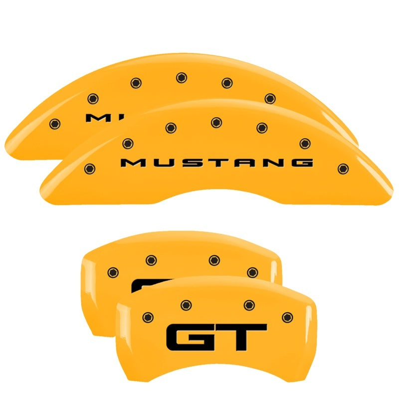 MGP 4 10200S2MGYL for Caliper Covers Engraved Front 2015/Mustang Engraved Rear 2015/GT Yellow finish