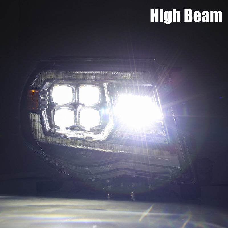 AlphaRex 05-11 880744 for Toyota Tacoma NOVA LED Projector Headlights Plank Style Black w/Activa