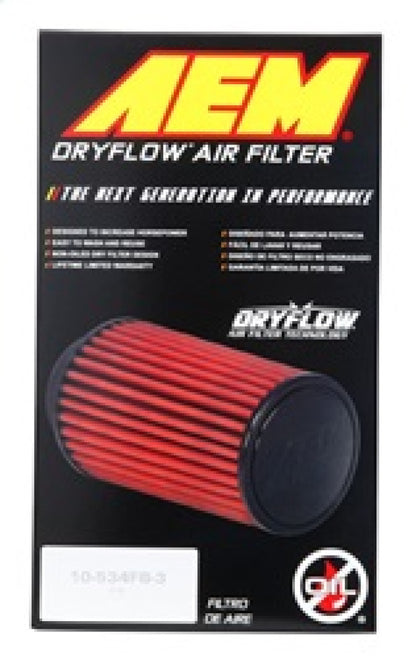 AEM 21-2059DK for 4 Inch X 9 Inch Dryflow Element Filter Replacement