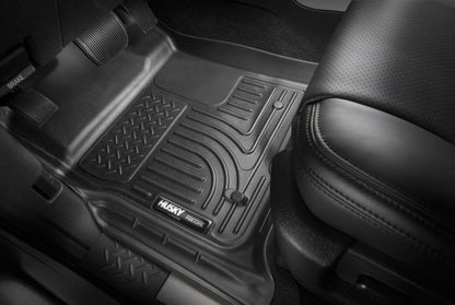 Husky Liners 99601 for 14 Toyota Highlander Weatherbeater Black Front &amp; 2nd Seat Floor Liners