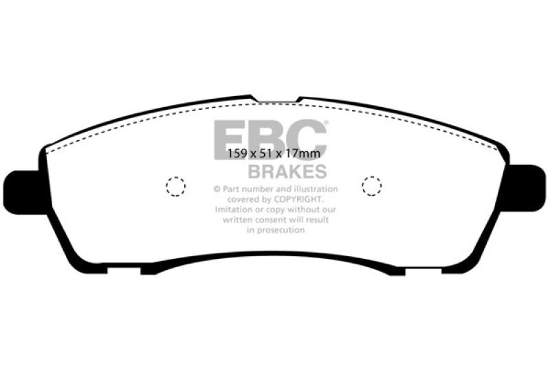 EBC 00-02 ED91603 for Ford Excursion 5.4 2WD Extra Duty Rear Brake Pads