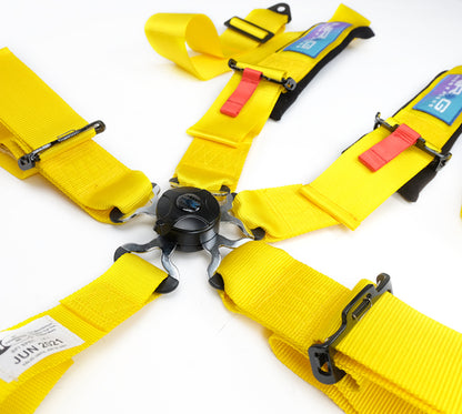 NRG 5PT SBH-B6PCYL for 3in. Seat Belt Harness/Cam Lock-Yellow