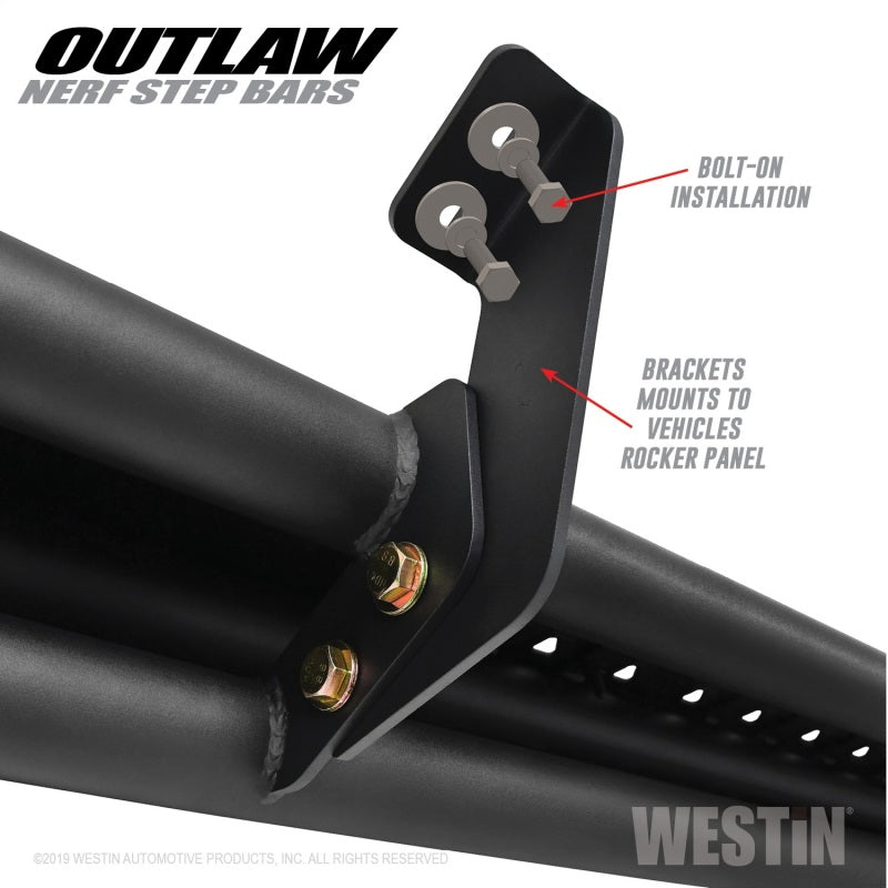 Westin 05-19 58-52775 for Toyota Tacoma Double Cab Outlaw Nerf Step Bars