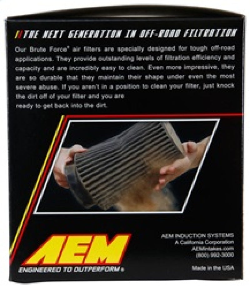 AEM 21-2110BF for Dryflow 3.25in. X 5in. Round Tapered Air Filter