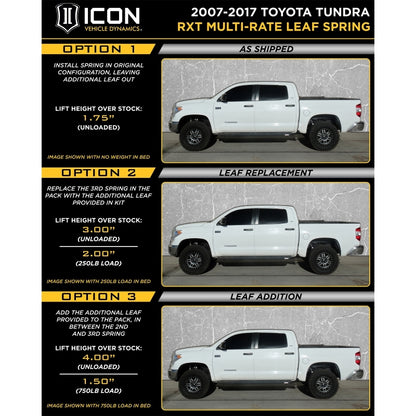 ICON K53156 for 2007+ Toyota Tundra RXT Stage 2 System