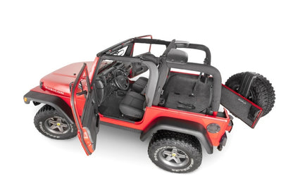 BedRug 97-06 BRTJ97F for Jeep TJ Front 3pc Floor Kit (w/Center Console)-Incl Heat Shields