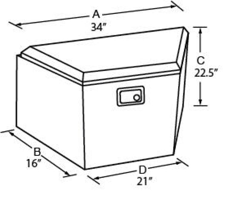 Tradesman Aluminum 6134T for Trailer Tongue Storage Box (21in.) - Brite