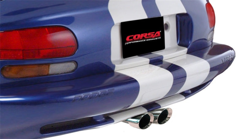 CORSA 14119 3&quot; Sport C/B Exhaust System Polish for 96-02 Viper RT GTS 8.0L