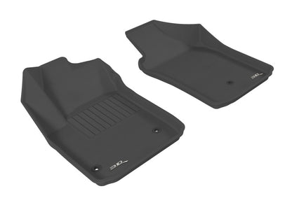 3D MAXpider L1FA00311509 for 12-19 Fiat 500/500E Kagu 1st Row Floormats-Black
