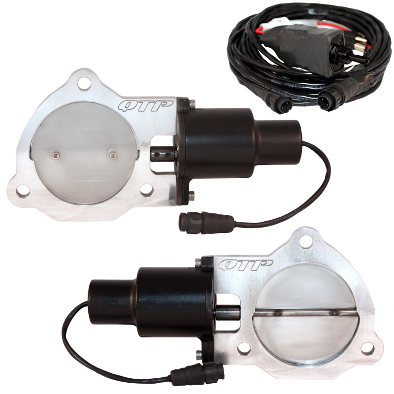 QTP 3.5in QTEC70 for Bolt-On QTEC Dual Electric Cutout Valves Pair